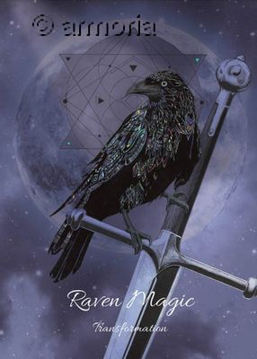 Carte Postale Raven Magic de Karin Roberts