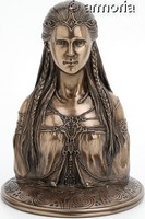 Figurine buste Déesse celte Dana aspect bronze marque Veronese