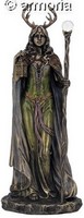 Figurine La Gardienne de la Forêt en résine aspect bronze