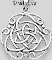 Pendentif Triquetra dans Entrelacs en argent