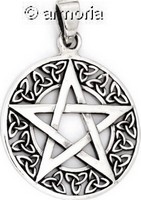 Pendentif Pentacle cerclé de Triquetras en argent 