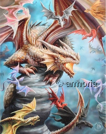 Reproduction sur toile Dragon Clan de Anne Stokes